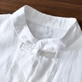 thumbnail image 6 of Mens Casual Chinese Tang Suit Kung Fu Shirt Chinese Traditional Tang Suit Tai Chi Blouse White Xl by Awwp, 6 of 7