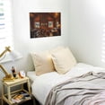 thumbnail image 5 of Naloa Log Cabin Inside Print Canvas Picture,Wall Pictures, Modern Decorative Poster,Art Prints for Bedroom, Toilet, 40 x 30 cm, Built-in Wooden Frame, 5 of 6