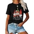 thumbnail image 2 of Merry Christmas T-Shirt Women Cute Santas Gift Graphic Casual Short Sleeve Holiday Top, 2 of 5