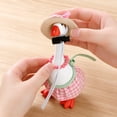 thumbnail image 4 of 7-Inch Desktop Goose Country Style Pearl Necklace Outfit Set – Mini Figurine for Office Desk, Polyester, 4 of 6