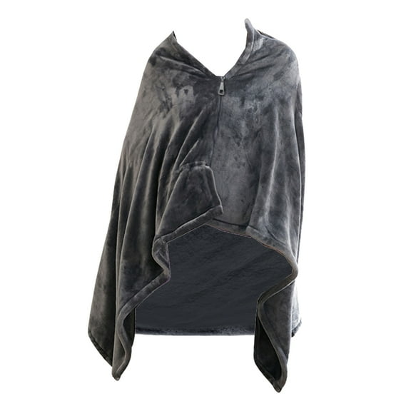 tooloflife Heating Blanket Electric Heated Scarf Double-Sided Coral Velvet Loose Coat Warming Body for Men and Women