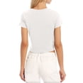 thumbnail image 2 of Hat and Beyond Womens Active Lifestyle High Waisted Short Sleeve Yoga Dance Tee Shirt, 2 of 7