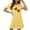 Yellow, variant on Sakmal Cute Mumu Nightgownss for Women Love Short Sleeve Valentines Nightshirt Short Heart Print Womens Nightgown L