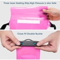 thumbnail image 4 of MATEPROX Waterproof Phone Pouch with Lanyard/Arm/Waist Strap, [2 Packs] Universal Water Proof Case Bags for iPhone 15/14/13/ Pro Max/XR/Galaxy S22/23/24-Pink, 4 of 6