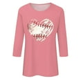 thumbnail image 4 of yunLCZ Basic T Shirts Women Baseball Mom Tshirt Baseball Heart Graphic Tee Funny Short Sleeve Tops, 4 of 4