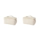 thumbnail image 1 of Cateissary Bolsa de almacenamiento de cosméticos impermeable de gran capacidad bolsa de aseo portátil de viaje para el hogar contenedor de Blanco 2piezas, 1 of 6