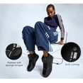 thumbnail image 5 of LUCKY STEP Fashion Hook and Loop High Top Sneakers Casual Walking Shoes,All Black,Womens, 5 of 10