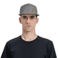thumbnail image 4 of ZICANCN Alphabet F Pattern Baseball Caps, Trucker Hats for Men And Women, Adjustable Breathable Flat Caps, Gray, 4 of 6