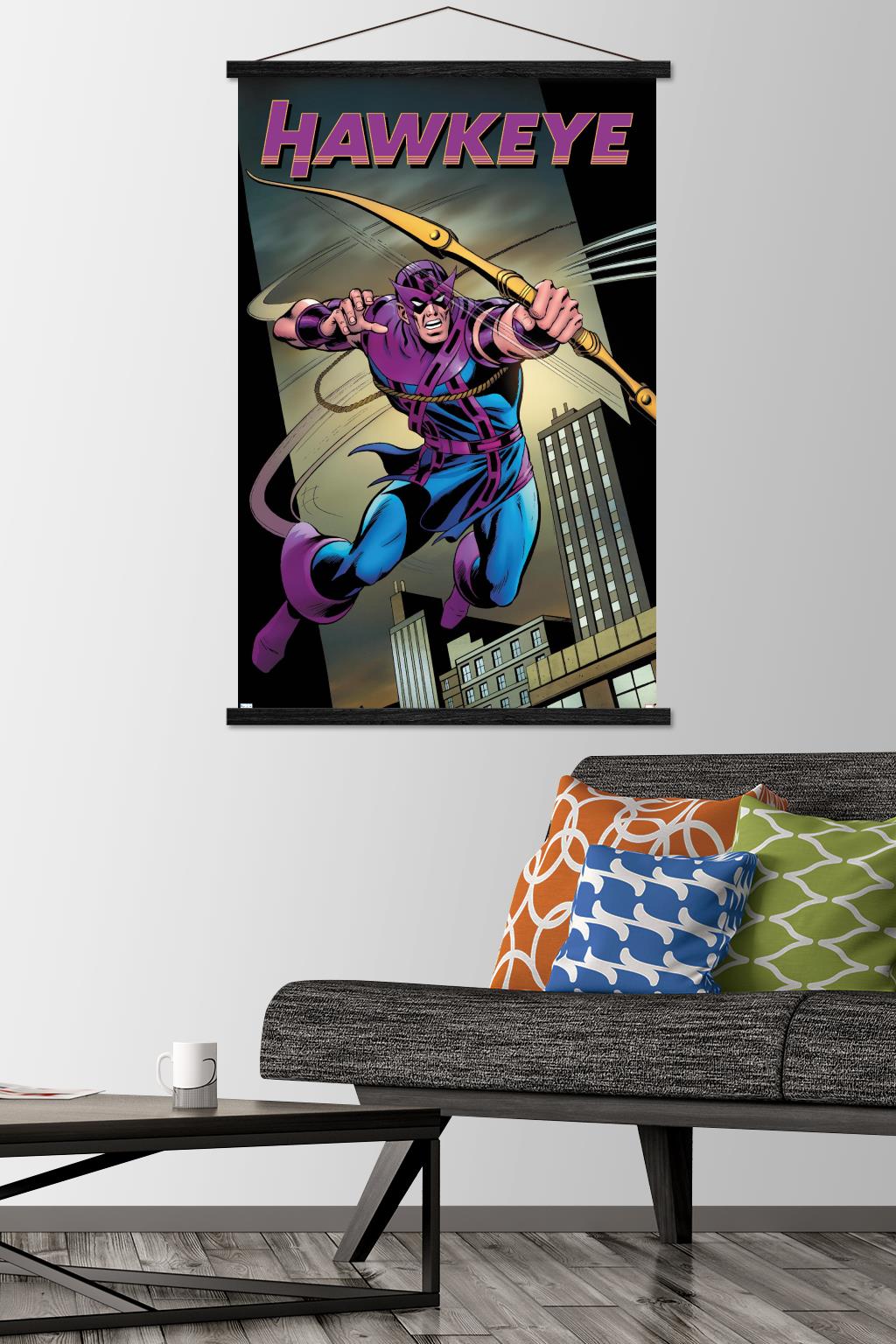 Marvel - Hawkeye - Hawkeye Freefall #1 Wall Poster with Wooden Magnetic Frame, 22.375" x 34"