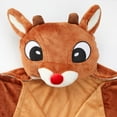 thumbnail image 3 of Rudolph the Red-Nosed Reindeer Kids Holiday Hooded Throw, Brown, 3 of 6