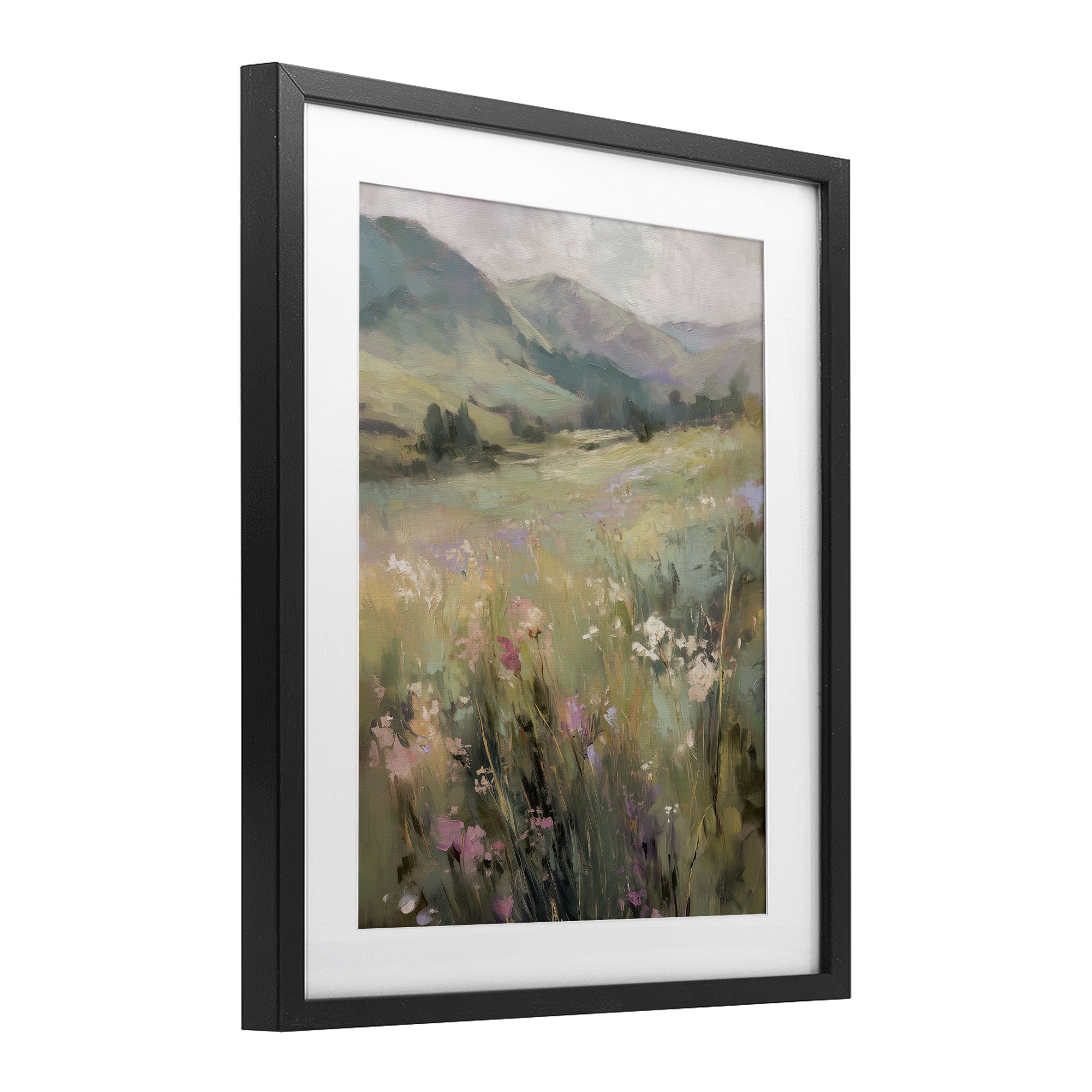 Stupell Industries Sunlit Meadows Landscape Black Framed Print Under Glass, design by Svetlana Aleynikova