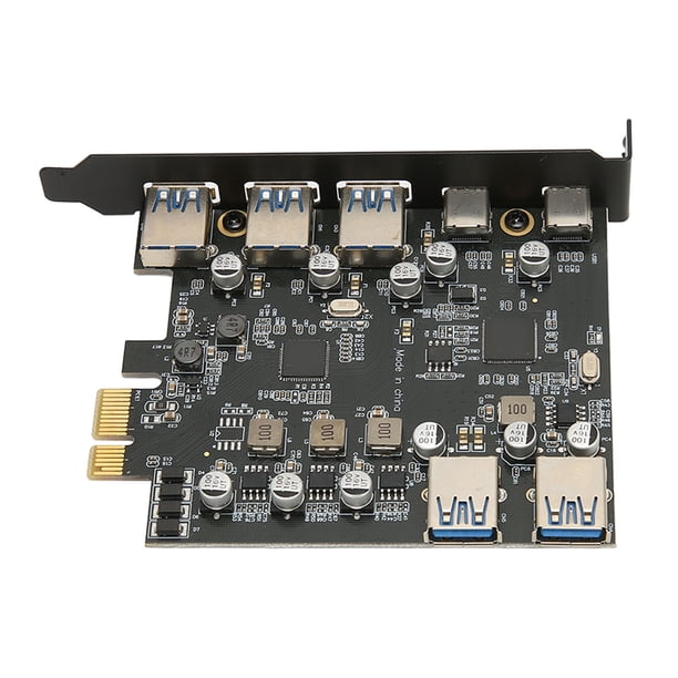 Tarjeta De Expansión C2 PCI E A USB, 7 Puertos, Tarjeta PCI Express USB De 5Gbps Con 2 Puertos USB 3.0 Traseros Para Xp, OS X,
