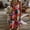 Orange, variant on OYYN Women's A-Line Floral V-Neck Spaghetti Straps Sleeveless Maxi Dress