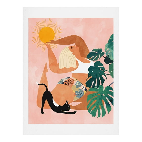 Society6 83 Oranges Tropical Yoga Illustration Tro Unframed Art Print Wall Art, Yoga, Bohemian, Femme, Portrait, Paintings