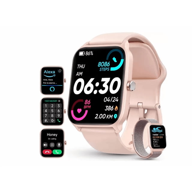 Smartwatch Xtellar color rosa Reloj Inteligente Bluetooth Llamadas Para Alexa