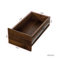 thumbnail image 4 of Tcbosik 70.8" Tall Bookcase with Open Shelves, Narrow Storage Cabinet, Bookshelf with 3 Drawers, Plant Stand for Home Office, Living Room, Bedroom, Walnut, 4 of 8