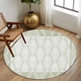 thumbnail image 3 of Round Area Rug 8 Ft, Sage Green Washable Non-Slip Circle Carpet for Living Room/Bedroom, Vintage Elegant Abstract Art Collection Low-Profile Large Area Rugs for Indoor, 3 of 7
