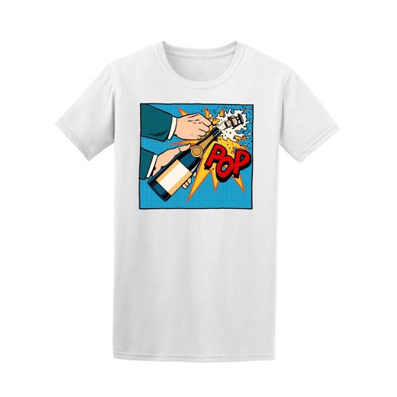Pop Art Comic Champagne Tee Men's -Image by Shutterstock