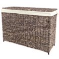 thumbnail image 3 of America Basket Woven Maize 3-Section Lined Hamper, 3 of 4