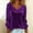 Purple, variant on FDGIU Women's Fall Winter Velour Blouse - Cowl Neck Ruched Drape Slim Fit Long Sleeve Pullover Top for Holiday Party