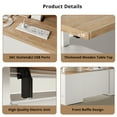 thumbnail image 3 of ModernMate 63" Height Adjustable Standing Desk with Privacy Panel, 2 Large One-Piece Desktops, L-Shaped Executive Workstation with 3-Drawer Filing Cabinet for Home Office, 3 of 6
