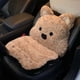 thumbnail image 4 of Cojín para asiento de coche para invierno | Respaldo grueso integrado, poliéster de alta resiliencia | Suave, cálido y transpirable | Blanco, caqui, gris | 48 x 71 cm, 4 of 6