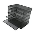 thumbnail image 4 of Oubit Metal Mesh Desk Organizer,Metal File Organizer Black Desk File Organizer Metal Desk File Organizer Crafted with Care, 4 of 9