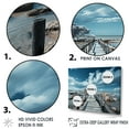 thumbnail image 3 of Designart "Monochromatic Pier Horizon In Blue And Grey" Coastal Pier Floater Framed Canvas Prints, 3 of 5