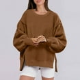 thumbnail image 2 of RQYYD Women’s Sherpa Fleece Fuzzy Sweatshirts Oversized Long Sleeve Thick Warm Pullover Sweater 2024 Fall Fashion, 2 of 7