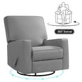 thumbnail image 3 of Fairyland Rocking Recliner Chair for Adults, Swivel Glider Rocker for Nursery, Nursing Rocking Chair for Living Room, Small Spaces (Grey), 3 of 5