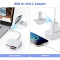thumbnail image 4 of SD Card Reader, 4 in 1 USB C to SD/TF/CF/MS Card Reader with USB to USB C Adapter Memroy Card Reader for  17/16/15 Pro Max  Pro  Pro/Air  M4/M3/M2  Phone/Tablet PC (White), 4 of 9