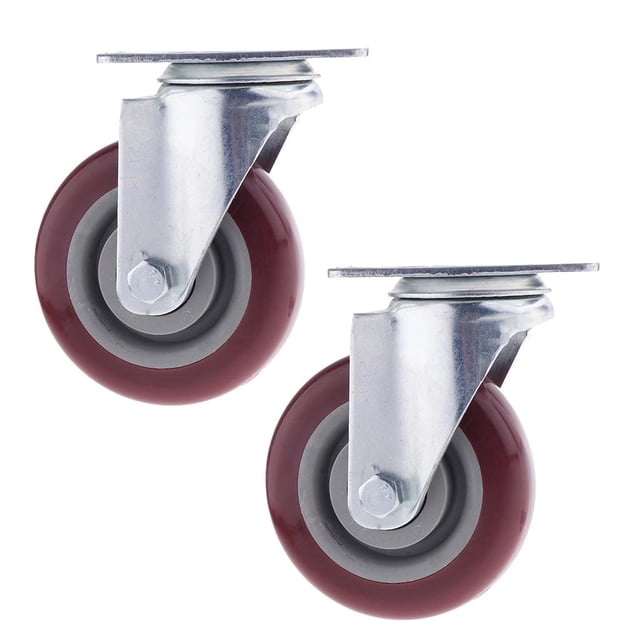 Ruedas giratorias de 360 grados Sharpla 4 pulgadas goma silenciosas para trabajo pesado con freno