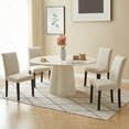thumbnail image 4 of VECELO Set of 2 Upholstered Fabric Dining Chairs, Modern Parsons Dinner Chair for Living Room, Kitchen, Beige, 4 of 10