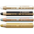 thumbnail image 1 of Multi-Talented Pencil - STABILO Woody 3-in-1 - Pack of 4 - Black, Gold, Silver, and White, 1 of 5