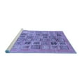 thumbnail image 2 of Ahgly Company Machine Washable Indoor Square Abstract Blue Modern Area Rugs, 8' Square, 2 of 4