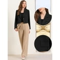 thumbnail image 2 of DARING DIVA Women's Notched Collar Long Sleeve Suit Jacket Casual Blazers XS Black, 2 of 6