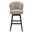 thumbnail image 2 of Brandy 26" Counter Height Swivel Tan Fabric and Espresso Wood Bar Stool, 2 of 8