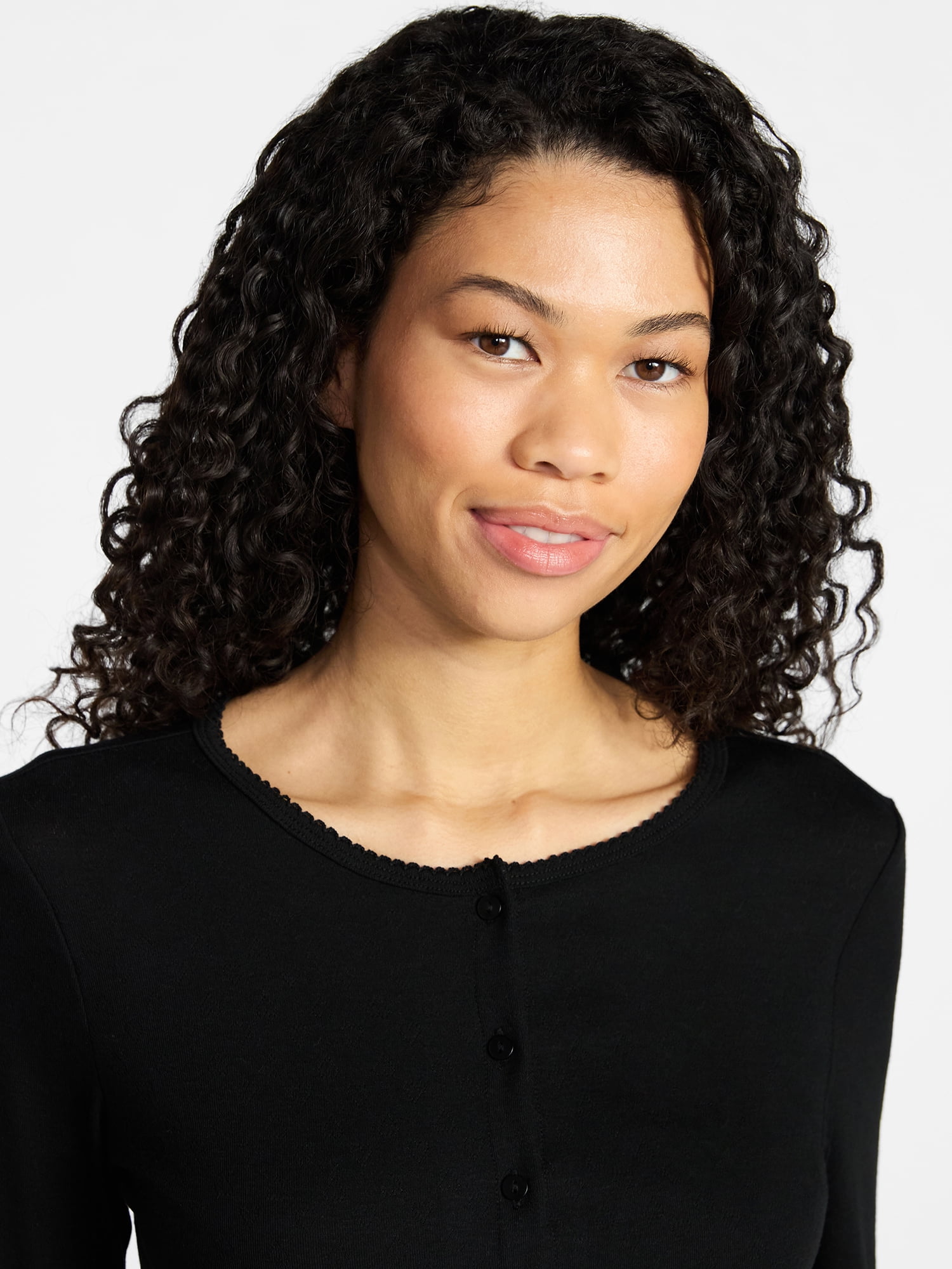 No Boundaries Sleep Pointelle Knit Cardigan, Women’s XXS-3X