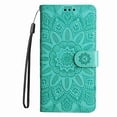 thumbnail image 2 of TECH CIRCLE Samsung Galaxy A53 5G Case,Sun Pattern Embossed PU Leather Magnetic Flip Cover Card Holders Hand Strap Wallet Purse Case for Samsung Galaxy A53 5G, Green, 2 of 9