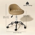 thumbnail image 3 of HOMCOM Tabouret de Salon Réglable Pivotant Massage Spa Beauté Tabouret Brun Clair, 3 of 10