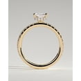 thumbnail image 5 of CAPRICARATS 3.00Ct Radiant Lab Grown Diamond Engagement Ring, Hidden Halo Pave Band, 18K Yellow Gold, 5 of 6