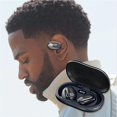 thumbnail image 3 of Auriculares Bluetooth deportivos colgantes IPX5, impermeables, blancos, 3 of 6