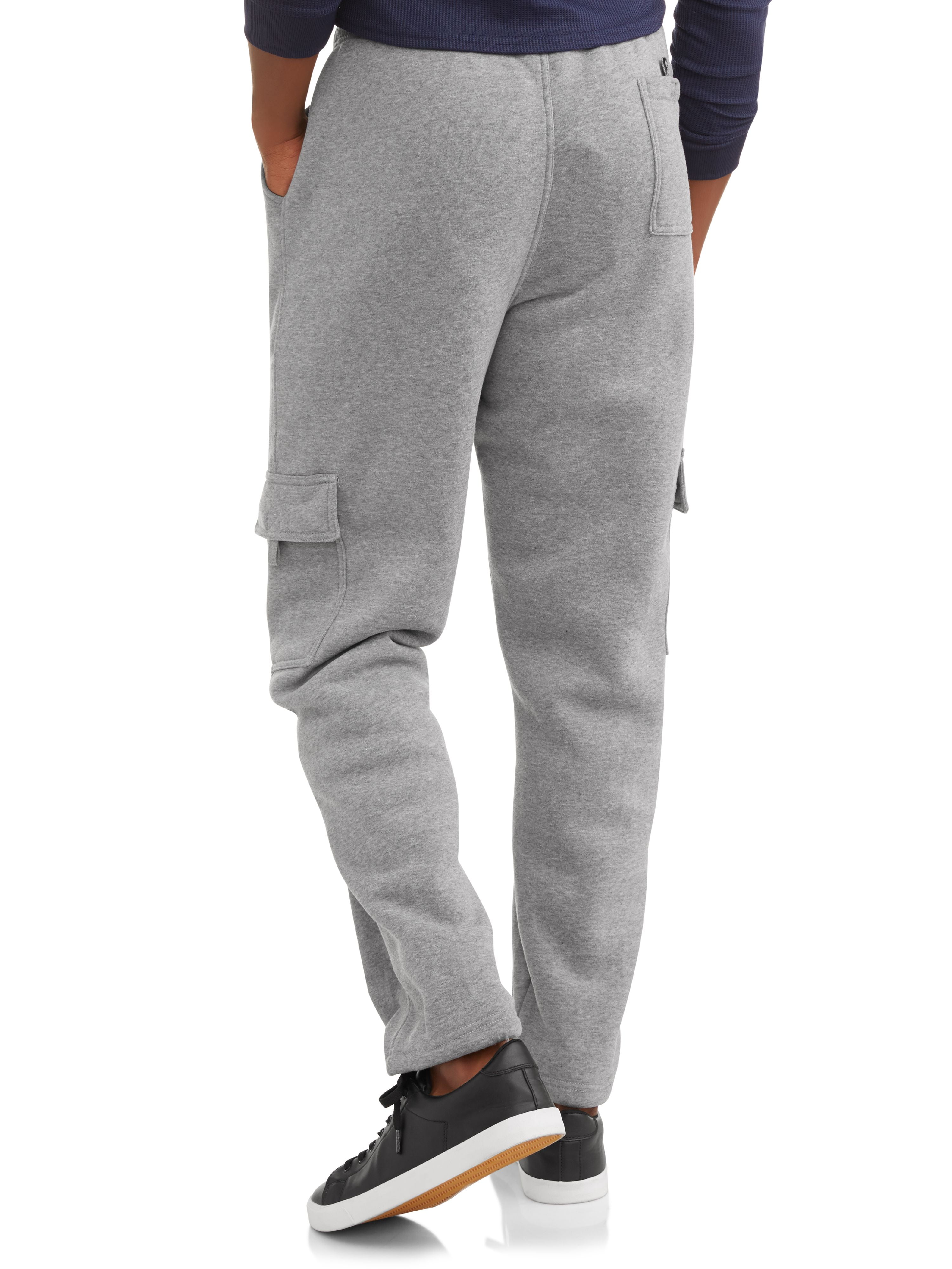 Climate Concepts Men's and Big Men's Fleece Cargo Pants, up to Size 5XL ...