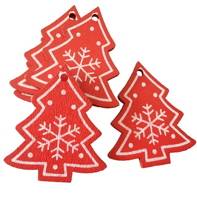 10PCS Christmas Ornament Star Bell Heart Xmas Tree Ornament Hanging Decor