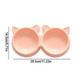 thumbnail image 7 of OADUKQ Cat Bowl, Double Bowl Cat Feeder with Cat Ear Design, Cats and Small Dogs in Apartments, Pink, 11.22 X 5.71 X 1.18 in, 7 of 7