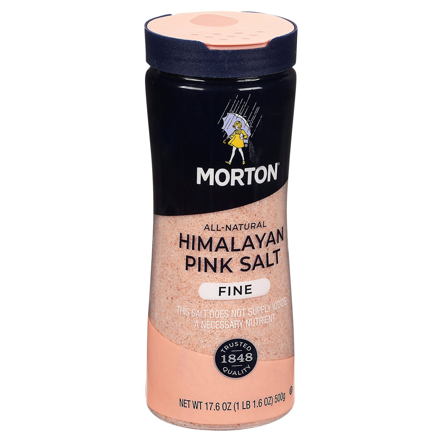 2 Pack - Mortons Himalayan Pink Salt Fine 17.6 oz Package May Vary