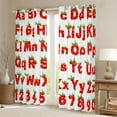 thumbnail image 2 of Manfei Educational Learning Blackout Curtains Set of 2 (52x84 Each),26 Letters Alphabet Window Curtains,Red Abc Alphabet Curtains and Drapes For Kids,Ultra Soft Home Decor, 2 of 6