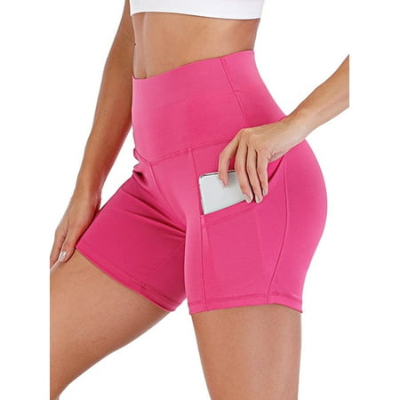 YouLoveIt High Waist Yoga Shorts for Women Tummy Control Leggings Textured Ruched Running Shorts Workout Shorts Stretch Yoga Pants Butt Lift Shorts Leggings