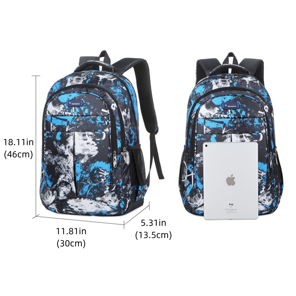 Tyethy Boys School Bags for Kids, 15.6 inch Laptop Backpacks Travel Bookbag School Backpack for Teen Boys, Blue