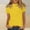Yellow, variant on Dolkfu Green Womens Summer Tops Crew Neck Short Sleeve Pull-on French Chic Tops Printed Polka Dot Retro Vintage T-Shirts Green,Xxl
